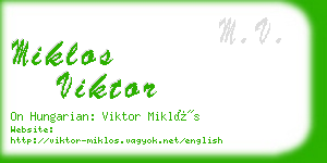 miklos viktor business card